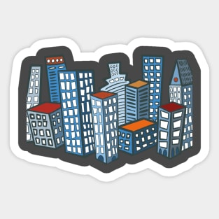 City Scape Sticker